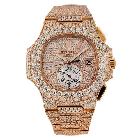 patek philippe nautilus rose gold iced out|Patek Philippe Nautilus price list.